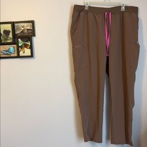 FIGS Technical Collection Scrub Pants size 3XL/T in Color Smokey Taupe